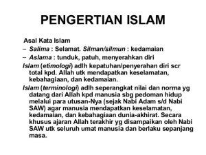 apa makna agama islam